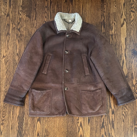 Vintage Other - Vintage 90s Hammer Heavy Shearling Leather Jacket